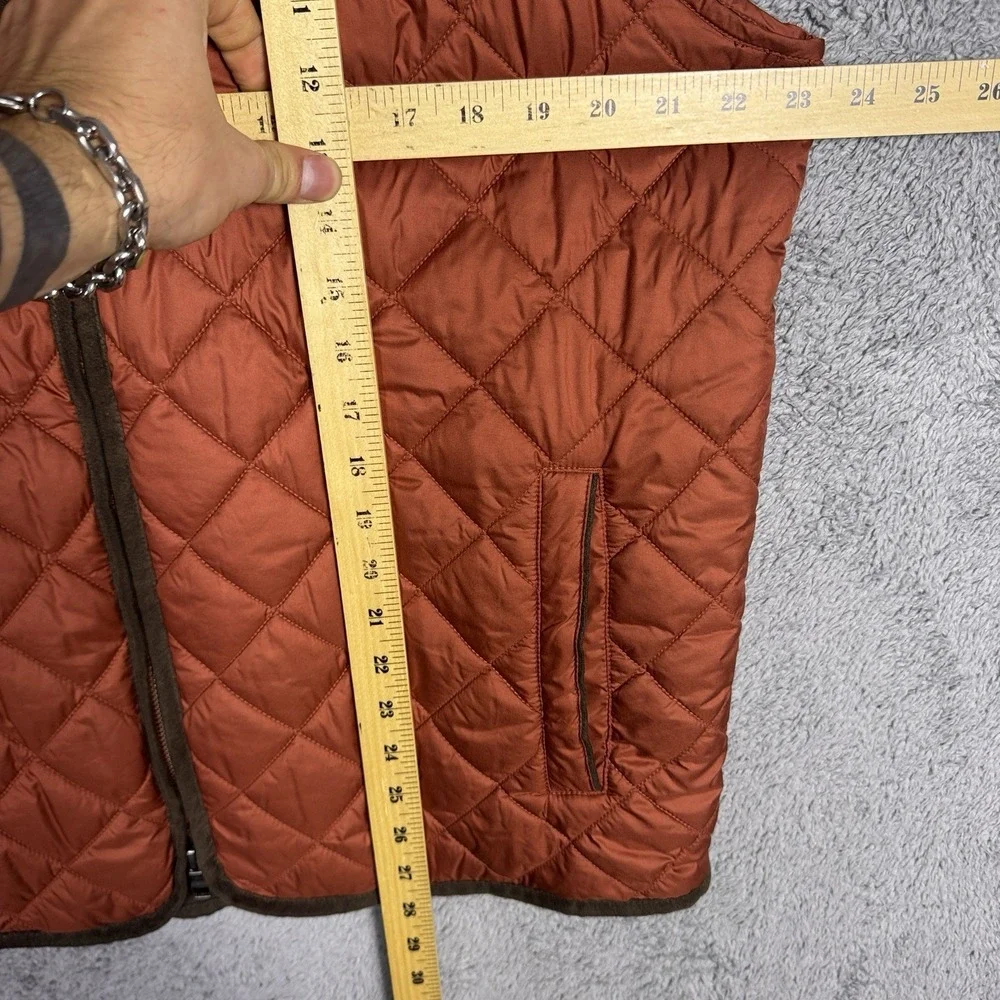 Peter Millar Essex Vest Mens L Suede Diamond Quilted Travel Wind Water Proof